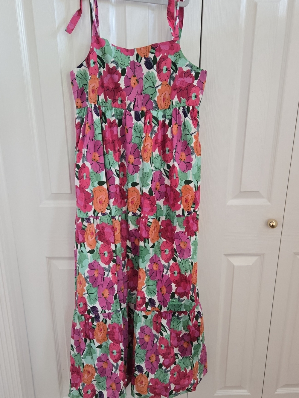 Baltic Born Floral Sleeveless Maxi Dress in Pink & Orange